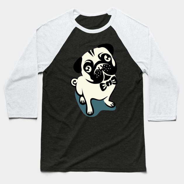 Cute Dog Baseball T-Shirt by MeksFashion